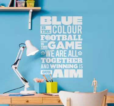 Chelsea anthem football sticker for wall - TenStickers