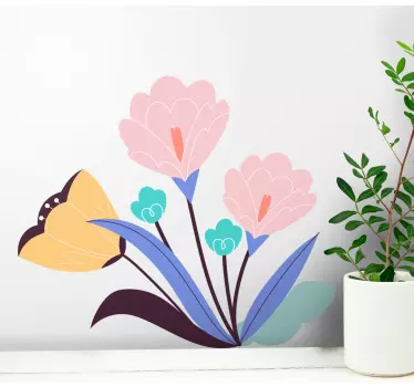 Chic botanical composition wall sticker - TenStickers