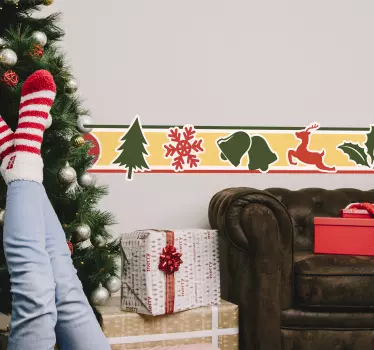 Christmas border christmas sticker - TenStickers