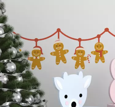 Christmas cookies wall border decal - TenStickers