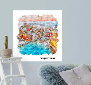 Cinque Terre View Location sticker - TenStickers