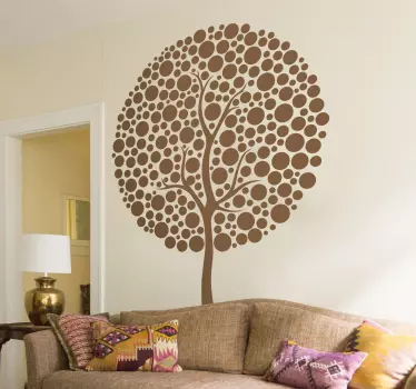 Circular tree wall sticker - TenStickers