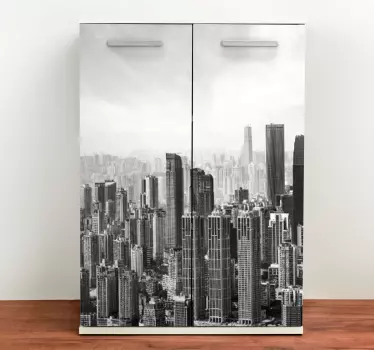Cityscape Highrise View Location sticker - TenStickers