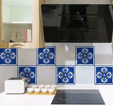 Classic Mediterranean design tile sticker - TenStickers
