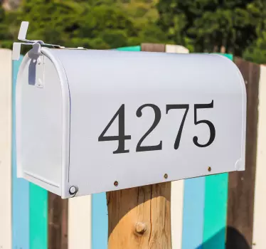 Custom numbers mailbox sticker - TenStickers