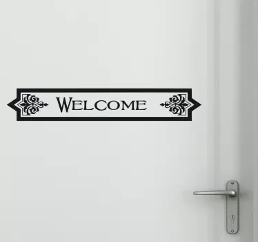 Classic Outline Welcome Vinyl Sticker - TenStickers