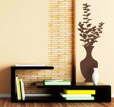 Classic Vase Plant Wall Sticker - TenStickers