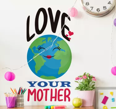 Climate Change Earth Kids Sticker - TenStickers