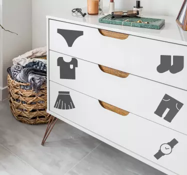 Clothing icons furniture sticker - TenStickers