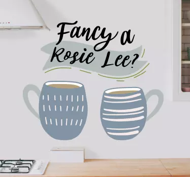 Cockney drinks  popular saying decal - TenStickers