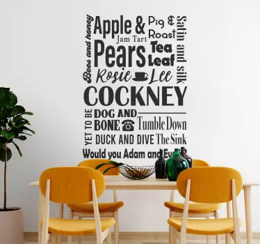 Cockney Mix Up popular saying decal - TenStickers