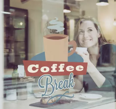 Coffee Break Wall Sticker - TenStickers