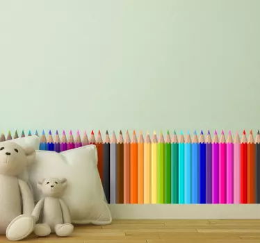 Color Pencil Skirting wall border sticker - TenStickers