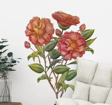 Colorful flower bouquet flower wall sticker - TenStickers