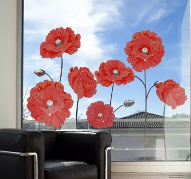Colorful flowers wall decal - TenStickers