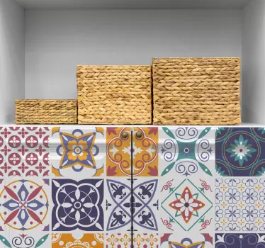 Colorful mosaic pattern decals for furniture - TenStickers