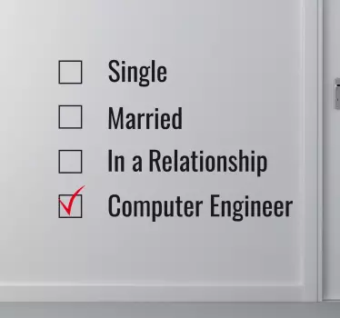 Computer Engineer Wall Sticker - TenStickers