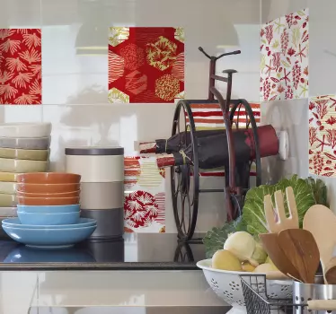 Coral set tile transfer - TenStickers