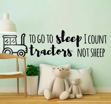 Count Tractors not Sheep toy decal - TenStickers