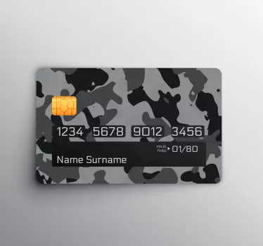 Credit card sticker camouflage patterned design - TenStickers