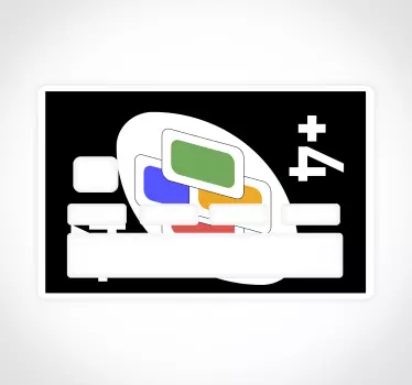 Credit card sticker colorful game card - TenStickers