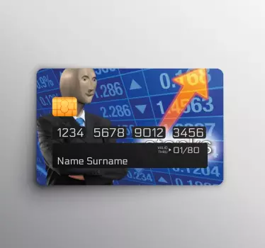 Credit card sticker money laughs design - TenStickers