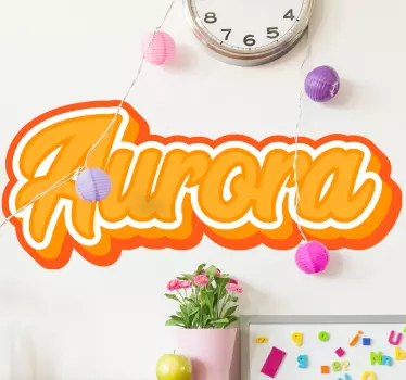 Custom Name Decor quote wall sticker - TenStickers