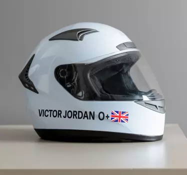 Custom name motorcycle helmet sticker - TenStickers
