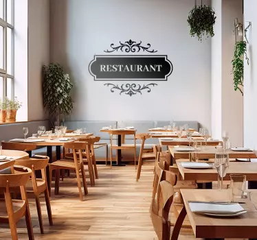 Custom restaurant sign wall decal - TenStickers