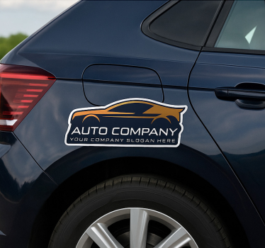 Custom sticker auto company sign gold - TenStickers