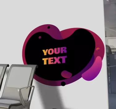 Custom sticker customizable bold text - TenStickers
