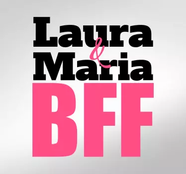 Customisable BFF Wal Sticker - TenStickers
