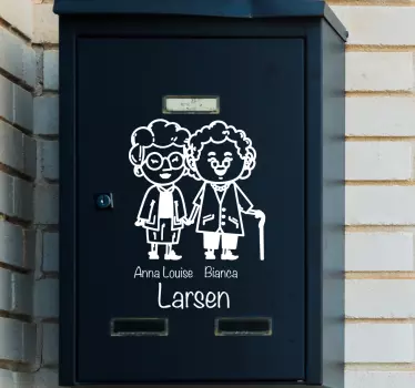 Customized Characters Illustration text sticker - TenStickers