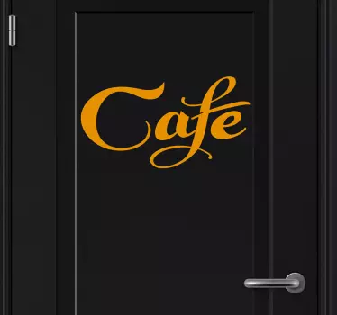 Decorative Cafe door sticker - TenStickers