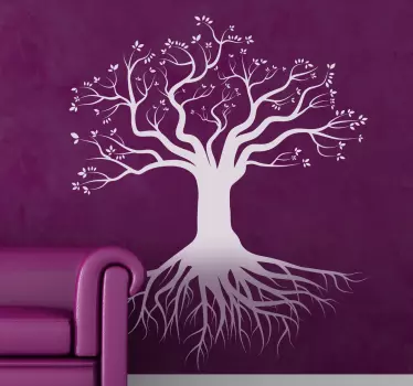 Deep Roots Tree Wall Sticker for Bedroom - TenStickers