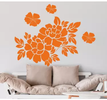 Delightful bloom composition wall sticker - TenStickers