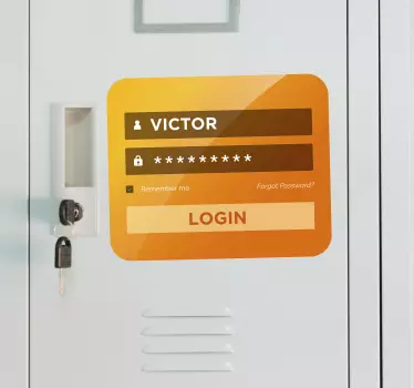 Door Login door sticker - TenStickers