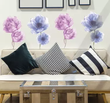 Elegant bloom arrangement wall sticker - TenStickers