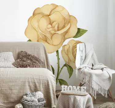 Elegant rose composition wall sticker - TenStickers