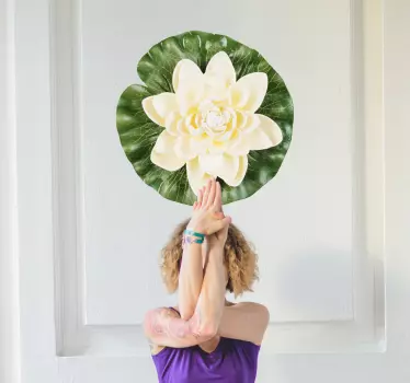 Elegant water lily wall sticker - TenStickers