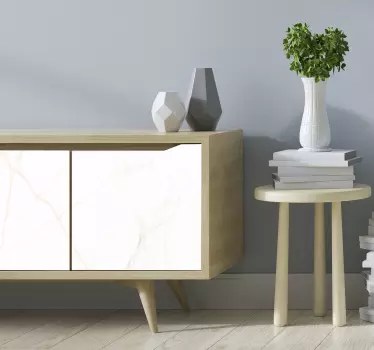 Elegant white marble decals for furniture - TenStickers