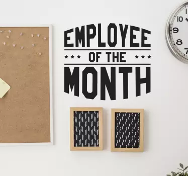 Office wall sticker employee of the month - TenStickers