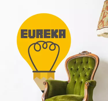 Eureka Ideas Illuminate Minds quote wall sticker - TenStickers
