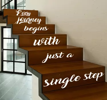 Every Journey text stair decal - TenStickers