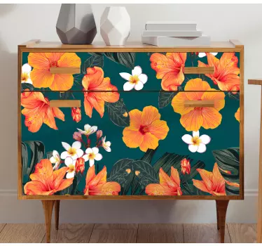 Exotic bloom composition wall sticker - TenStickers
