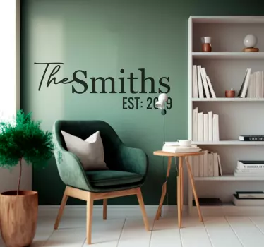 Family Name Custom Wall Sticker - TenStickers