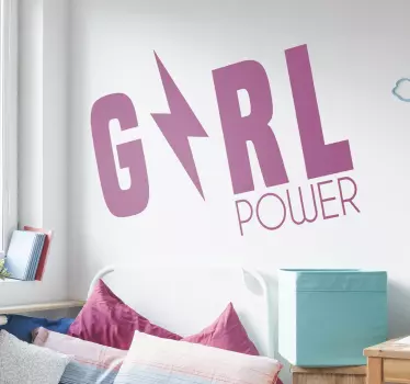 Feminist Girl power motivational sticker - TenStickers