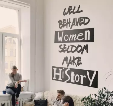 Feminist  motivational sticker - TenStickers