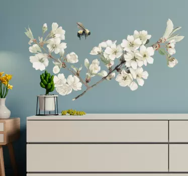 First spring flower wall sticker - TenStickers