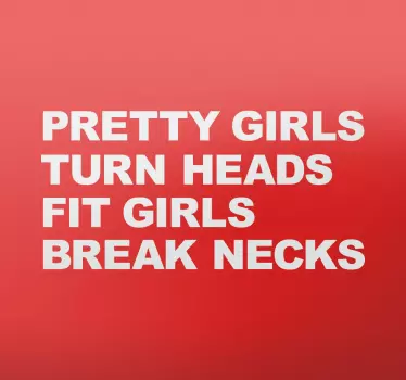 Fit Girls Text Sticker - TenStickers